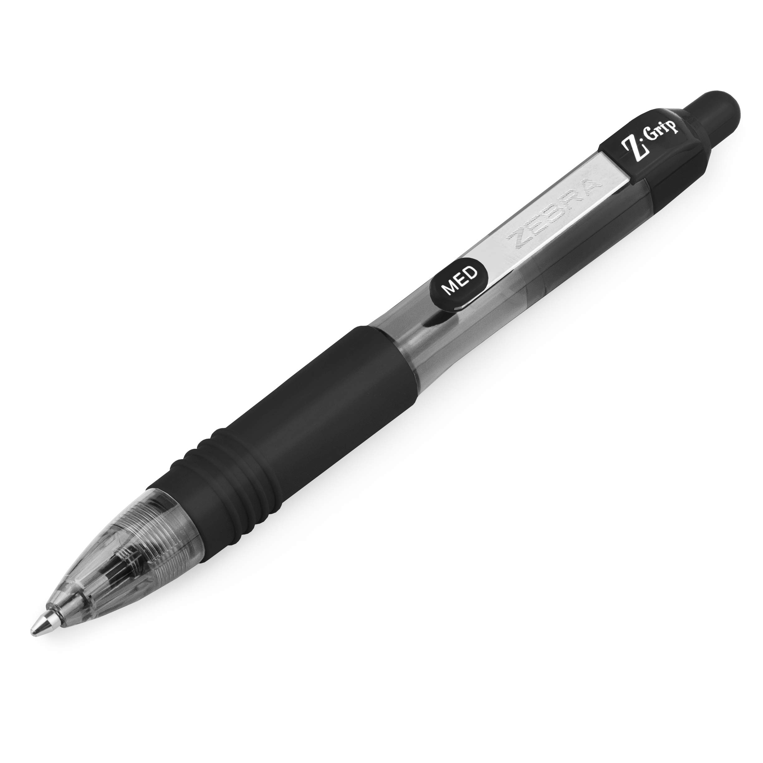 Zebra Z-Grip Smooth Mini Retractable Ballpoint Pens - 1.0mm Fine Point - Black Ink - 12 Pack for Office, School & Everyday Writing Needs