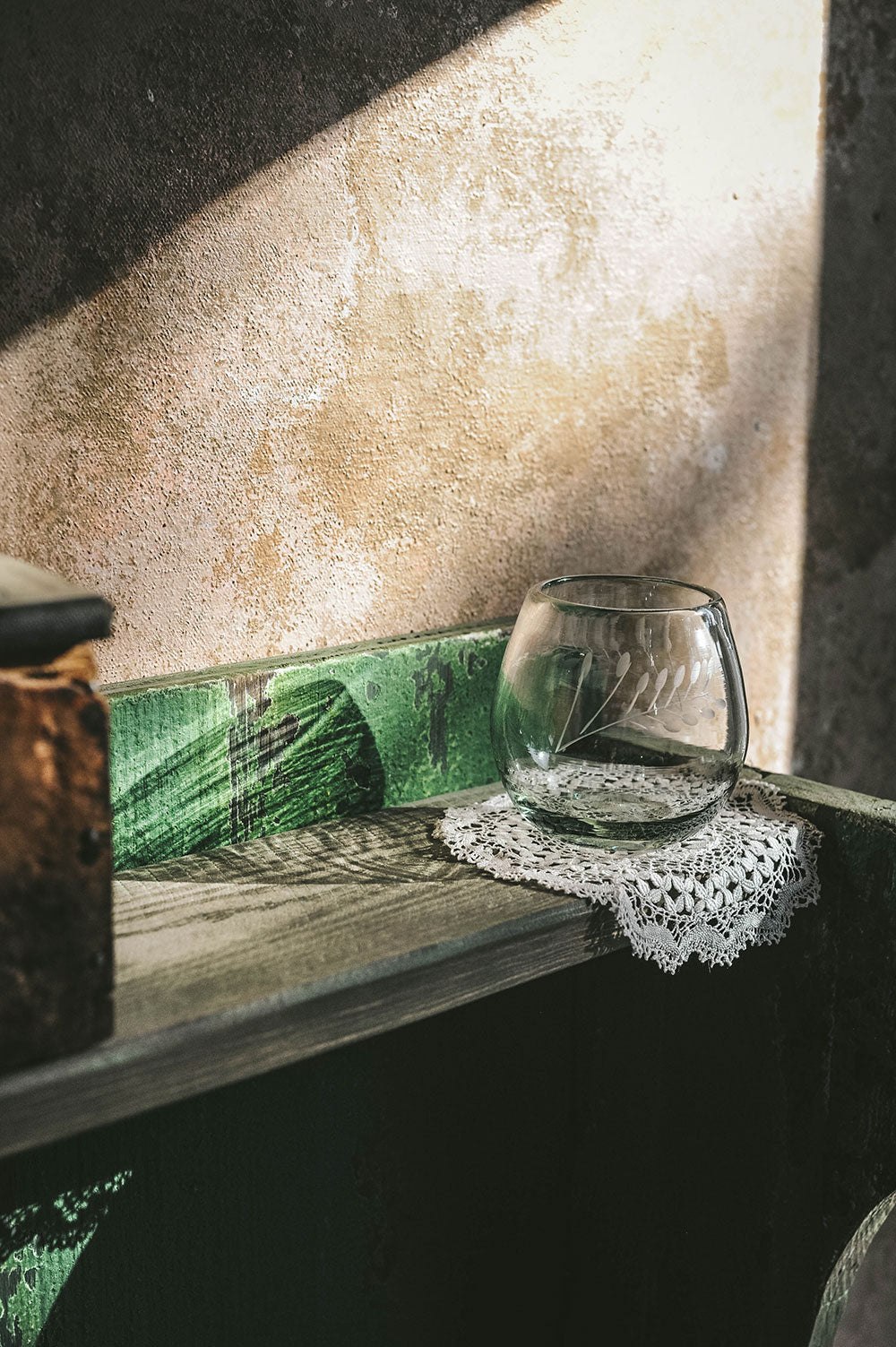 Eco-Friendly Etched Shorty Recycled Glass Tumbler - Perfect for Smoothies, Iced Coffee & Cocktails at Home or Office