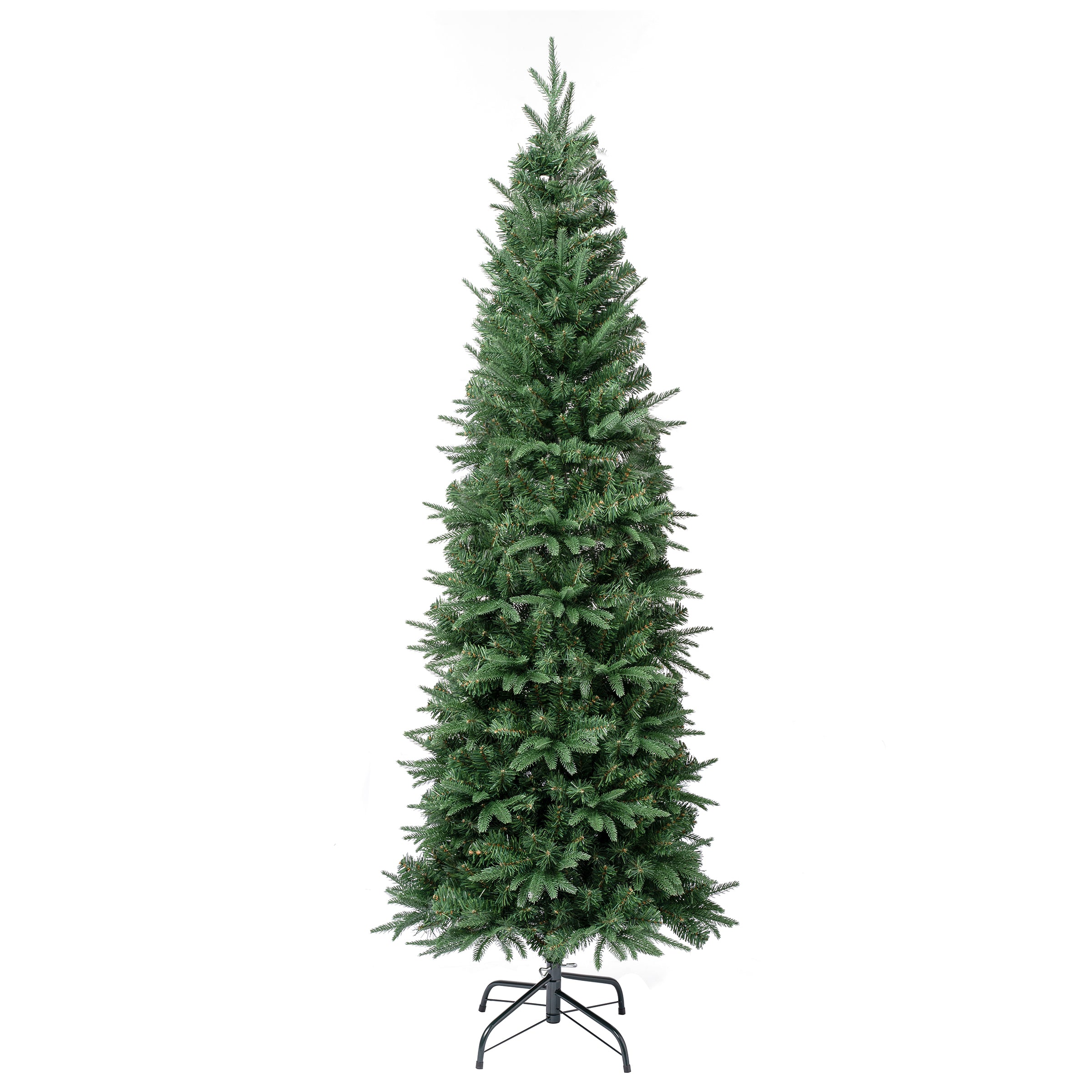 6 ft. Duxbury Slim Artificial Christmas Tree - Premium Pencil Tree for Small Spaces, Apartments & Offices - Easy Setup with Hinged Branches