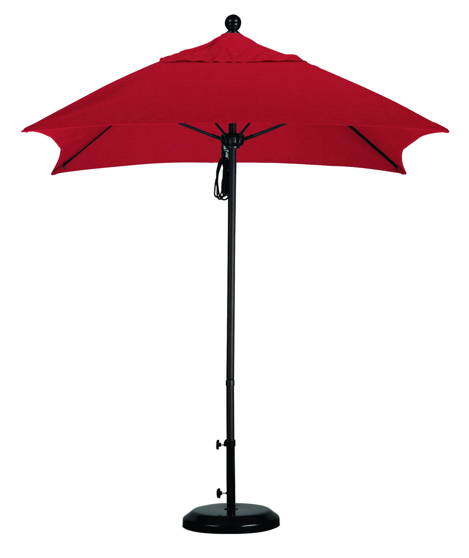 6 ft. Aluminum Patio Umbrella with Sunbrella Fabric & Double Vent - California Design for Outdoor Dining, Poolside Lounging & Backyard Relaxation
