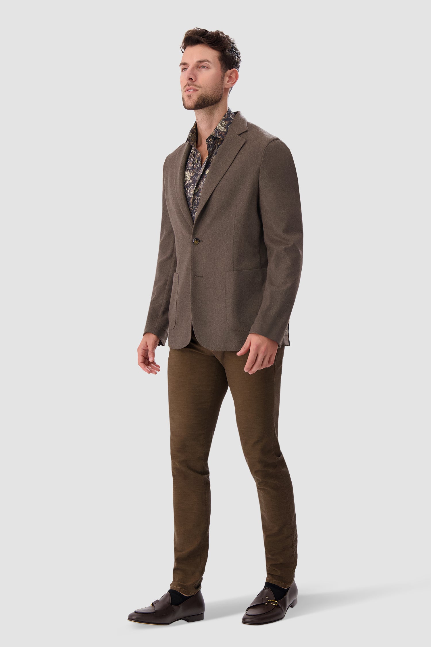 Barba Napoli Brown Easy J Blazer for Men | Premium Wool Blazer | Business Casual & Formal Wear | Perfect for Office, Weddings & Special Events