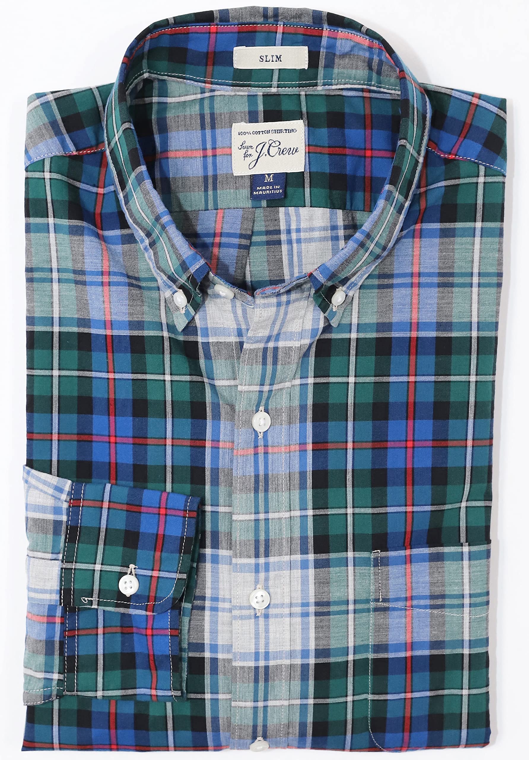 J.Crew Men's Slim Fit Cotton Stretch Secret Wash Shirt - Comfortable Casual & Office Wear for Everyday Style