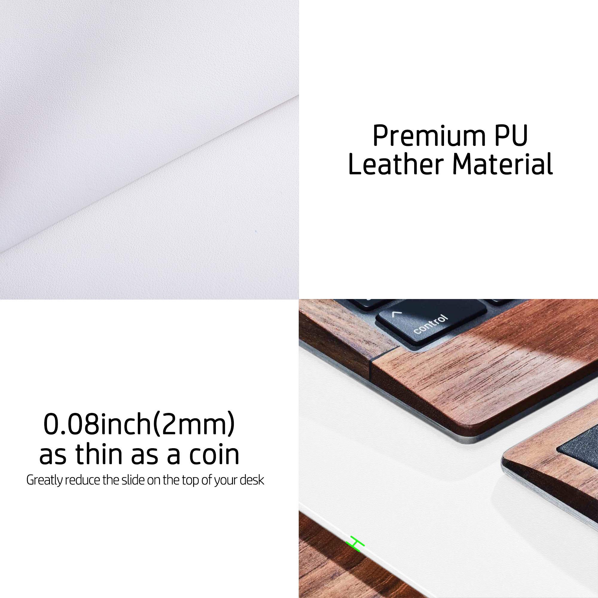 Premium Leather Desk Pad & Monitor Stand - Ergonomic Office Accessory for Laptop, Keyboard & Workspace Organization - Perfect for Home & Office Use
