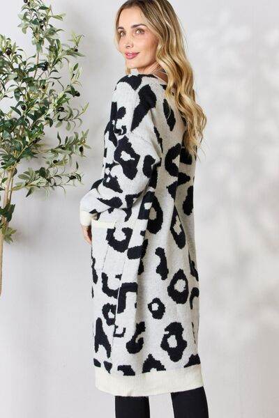 BiBi Leopard Print Open Front Cardigan for Women - Stylish & Comfortable Knit Sweater for Fall & Winter | Perfect for Office, Casual Outfits & Layering