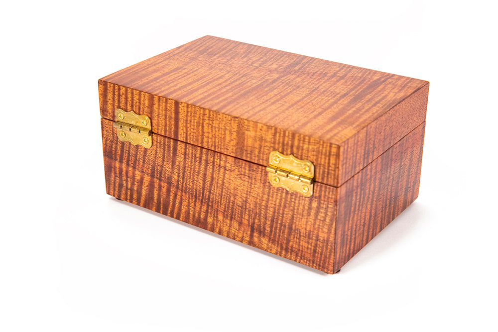 Premium MacArthur Koa Wood Jewelry Box Small - Handcrafted Hawaiian Gift for Women, Perfect for Storing Rings, Necklaces & Keepsakes