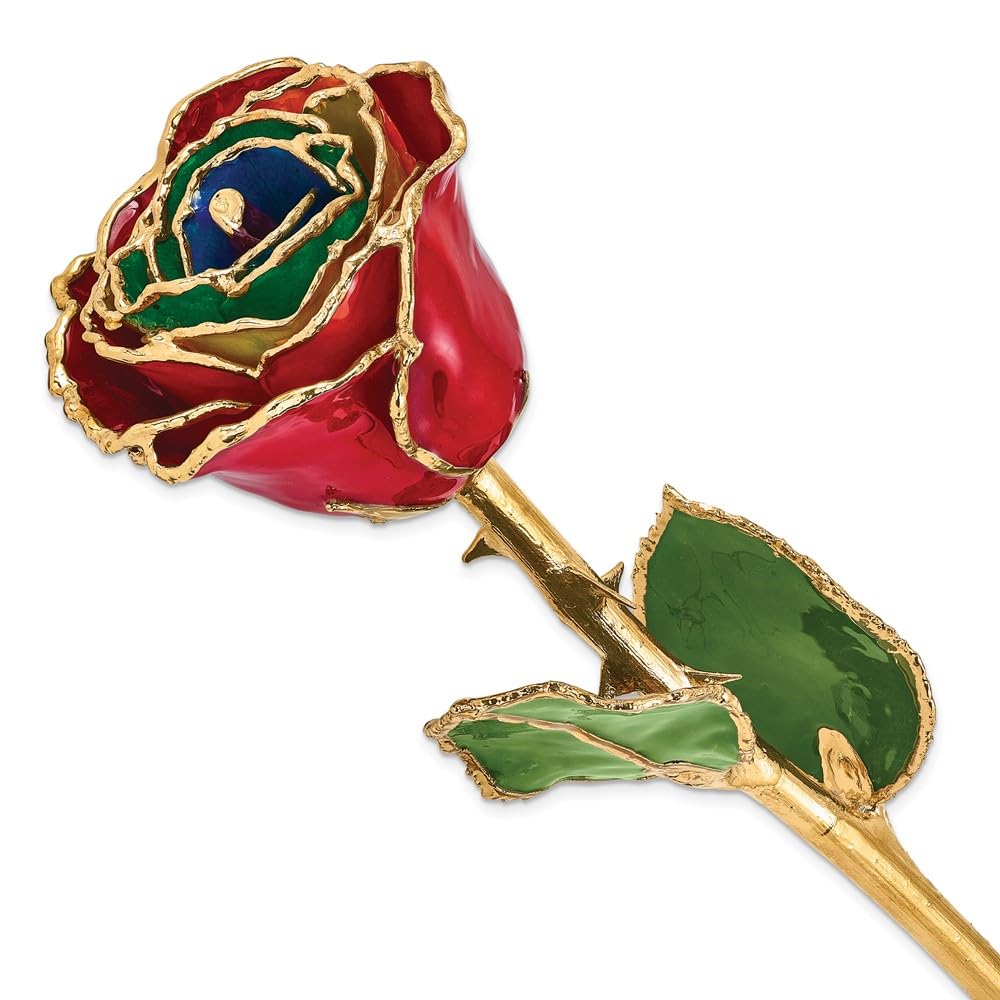 24K Gold Plated Rose Gypsy Rainbow Gold 11