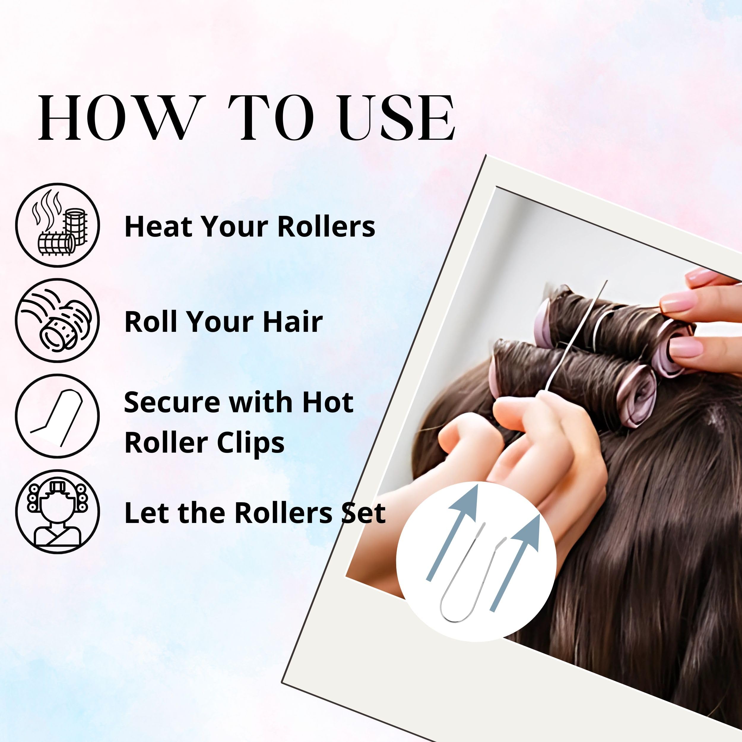 Sta-Rite Small Hot Roller Clips for Electric Hair Rollers & Curlers - 8 Pack Hair Styling Accessories for Salon-Quality Curls at Home | Perfect for Daily Styling, Special Occasions & Professional Use