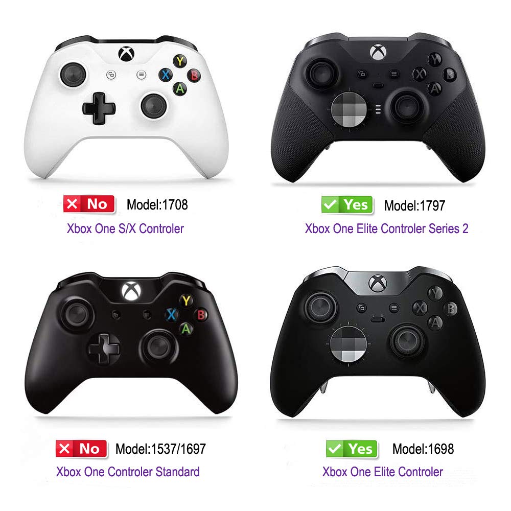 Premium Metal Stainless Steel Xbox Elite Controller Paddles - Replacement Back Buttons for Xbox One Elite Series 1/2 & Elite 2 Core Controllers (Black) - Enhance Gaming Performance for FPS, Racing & Competitive Play