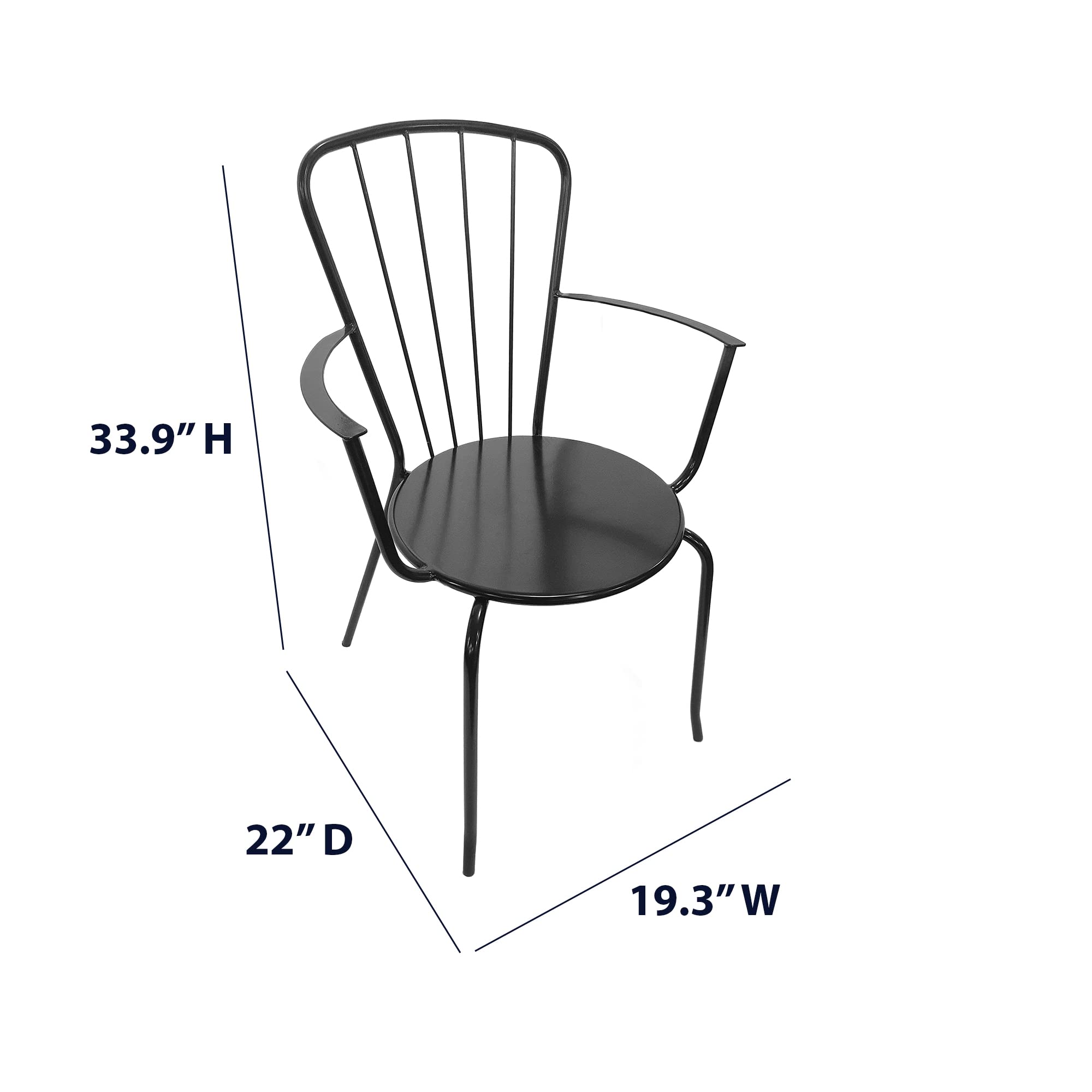 TK Classics 2DSC-70245-D913 Set of 2 Modern Black Dining Chairs - Sturdy Wooden Frame & Comfortable Upholstered Seat - Perfect for Kitchen, Dining Room or Breakfast Nook