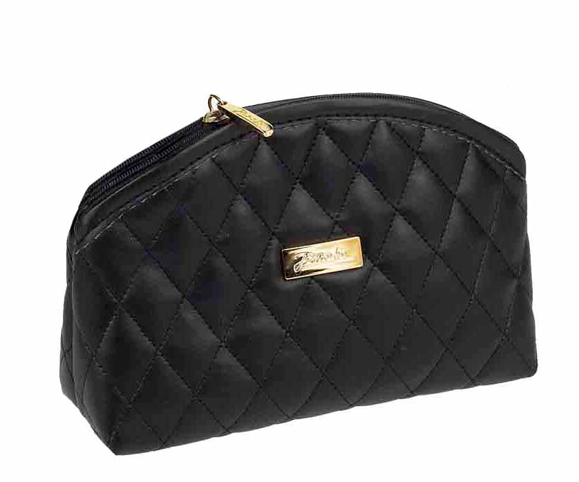 Janeke Quilted Pouch - Empty Cosmetic Bag & Makeup Organizer for Travel, Gym, and Everyday Essentials Storage