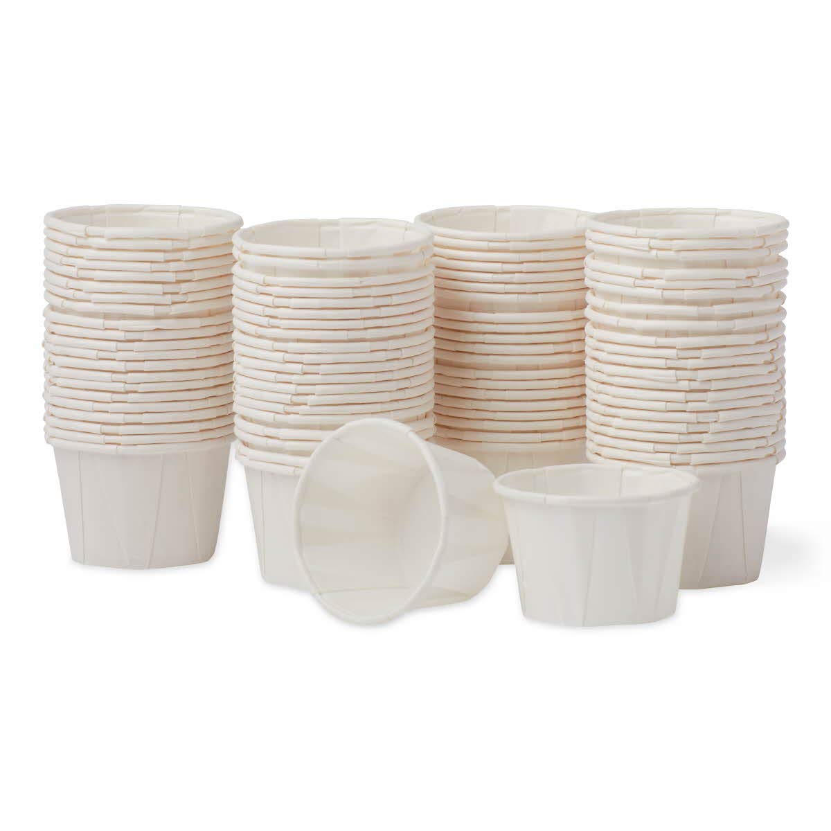 Medline Disposable Paper Souffle Cups 1 oz - Pack of 5000 | Small Portion Cups for Condiments, Dressings & Medications | Ideal for Restaurants, Hospitals & Home Use