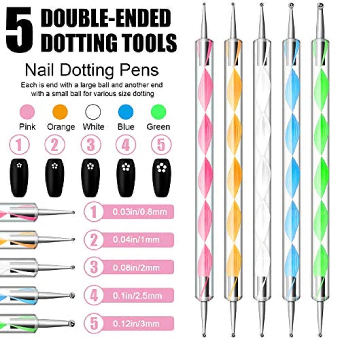 Premium Artificial Nails Set with Strong Nail Glue & Dual-End Dotting Pen Tool - Perfect for DIY Nail Art, Salon Professionals & Home Manicures