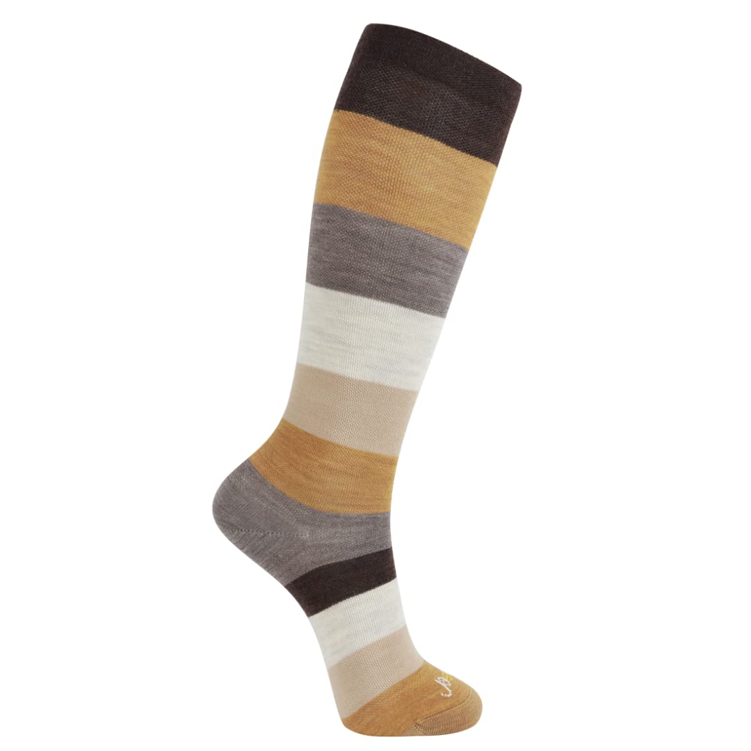 JAVIE Ultra Comfy 75% Merino Wool Graduated Compression Socks (15-20mmHg) for Women & Men - Perfect for Travel, Running & Circulation Support