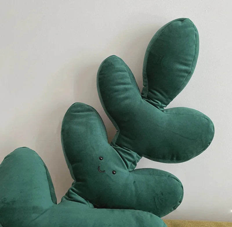 Botanic Bliss Leaf Pillow - Organic Bamboo Fiber Pillow for Side & Back Sleepers - Perfect for Home, Office & Travel Use