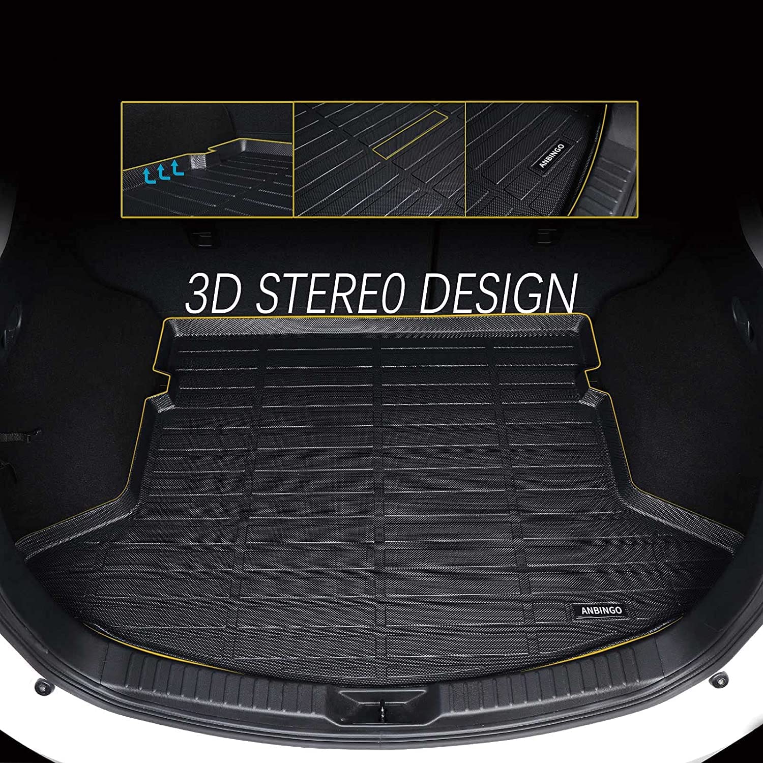 KELCSEECS® Custom Fit All-Weather TPE Floor Mats & Cargo Liner for 2018-2022 Honda Accord/Accord Hybrid - Full Set Front & Rear Row Black Car Accessories | Perfect for Daily Commuting, Road Trips & Winter Protection