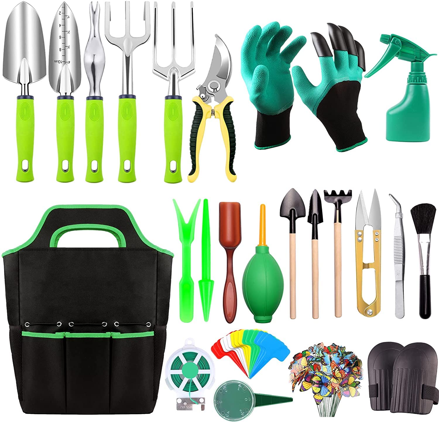 Premium Heavy Duty Aluminum Garden Tools Set - Succulent Planting Kit with Ergonomic Handles for Outdoor Gardening, Landscaping & Indoor Plant Care