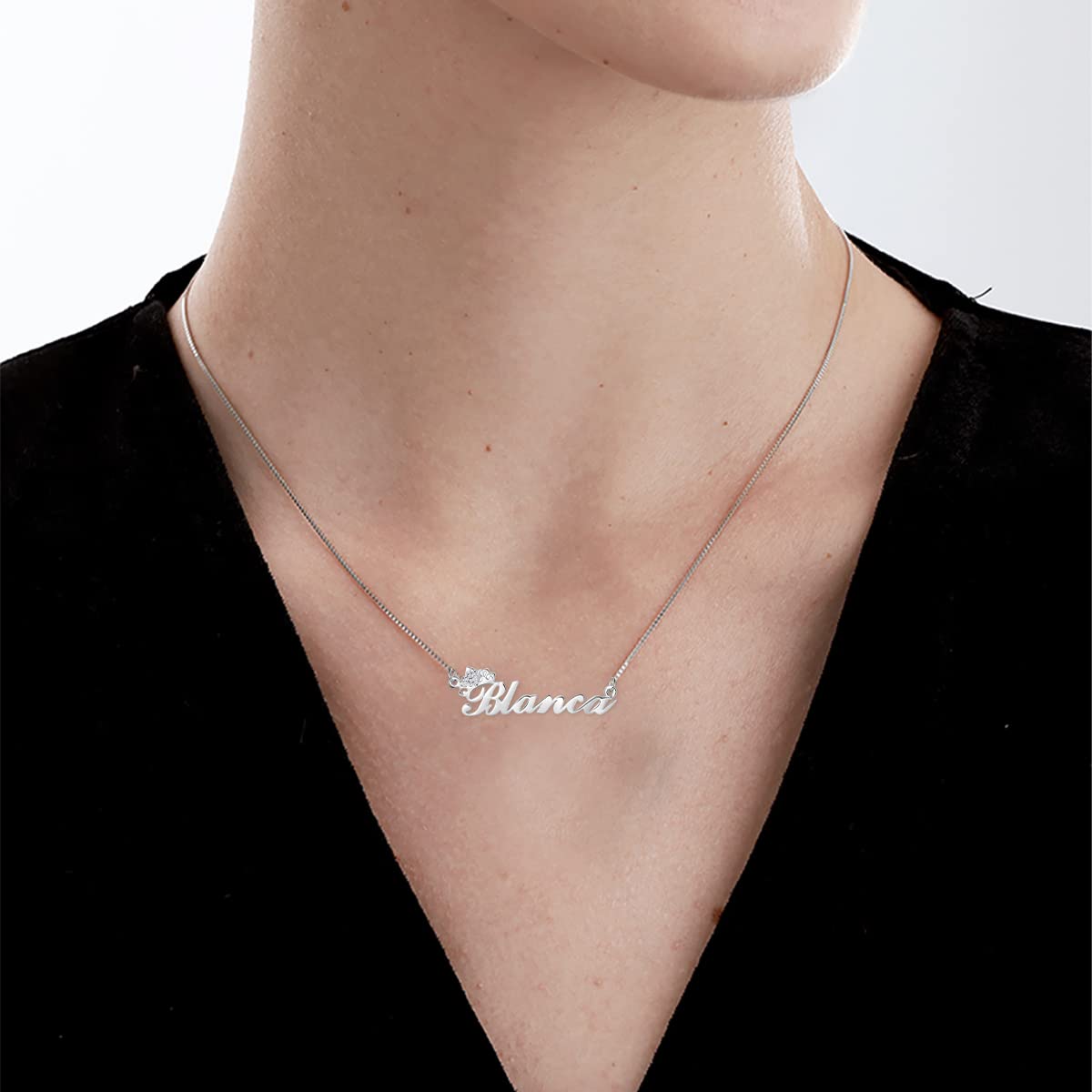 10K, 14K, 18K Solid Gold Personalized Name Necklace for Women - Custom Engraved Jewelry Gift (G-H Color, I2-I3 Clarity) - Perfect for Birthdays, Anniversaries & Special Occasions