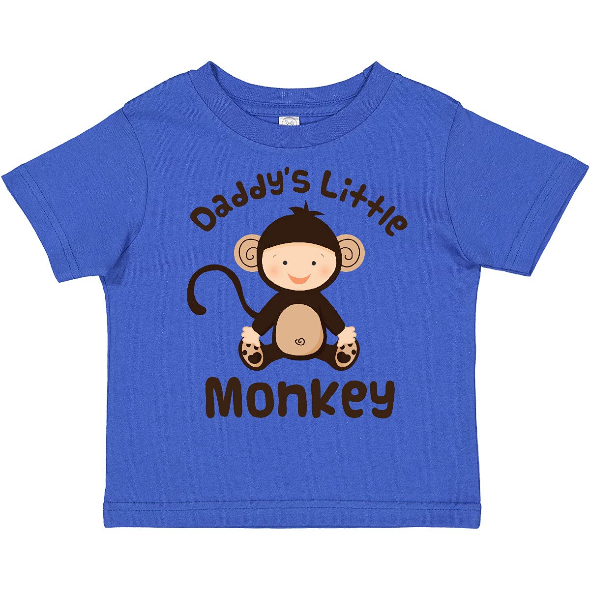 Inktastic Daddy's Little Monkey Toddler T-Shirt - Cute Graphic Tee for Baby Boys & Girls - Perfect for Playdates, Family Photos & Everyday Wear