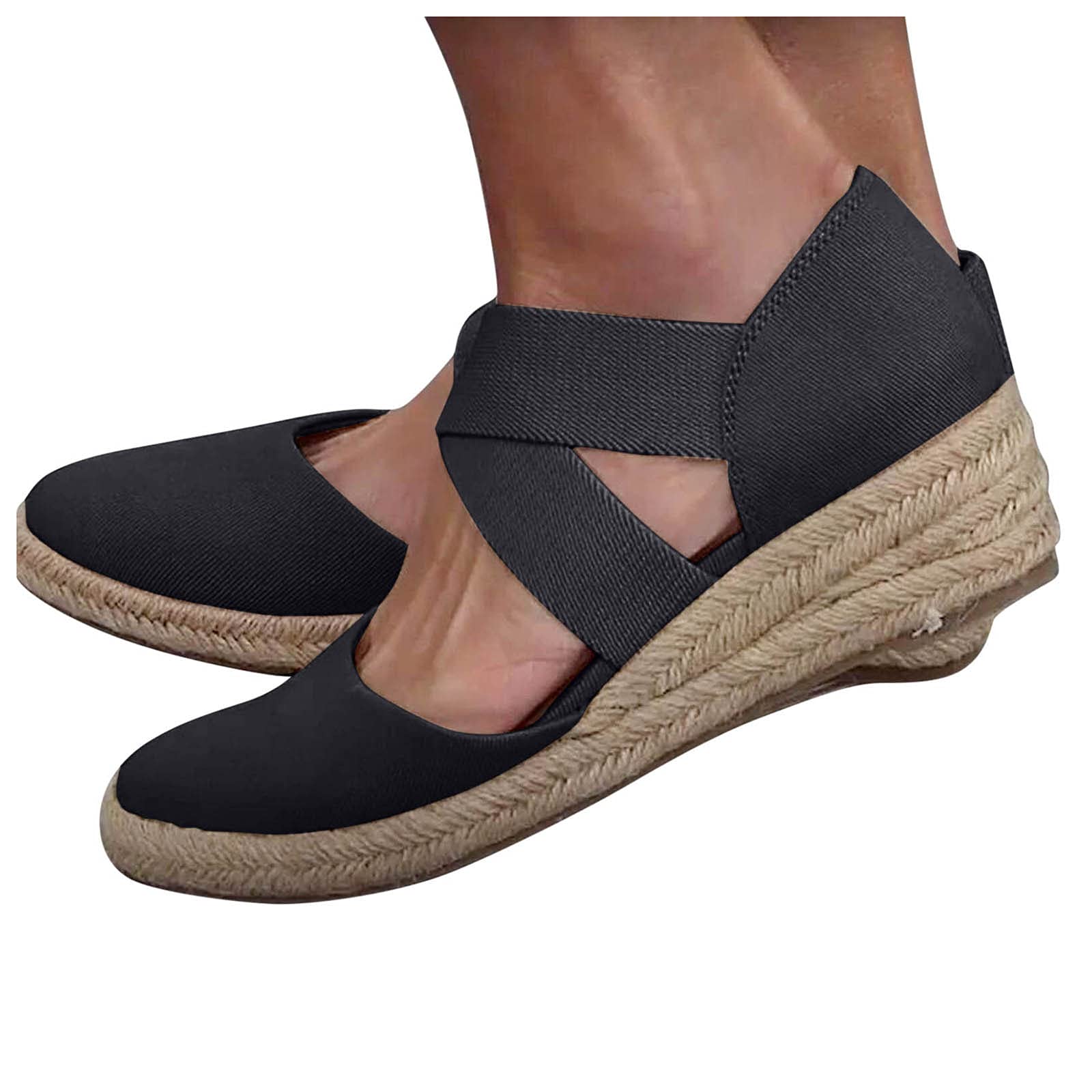 Teshalay Women's Fashion Sandals - Casual Hollow Out Round Toe Slip-On Flats | Lightweight & Breathable Walking Shoes for Summer, Beach, Travel & Everyday Wear