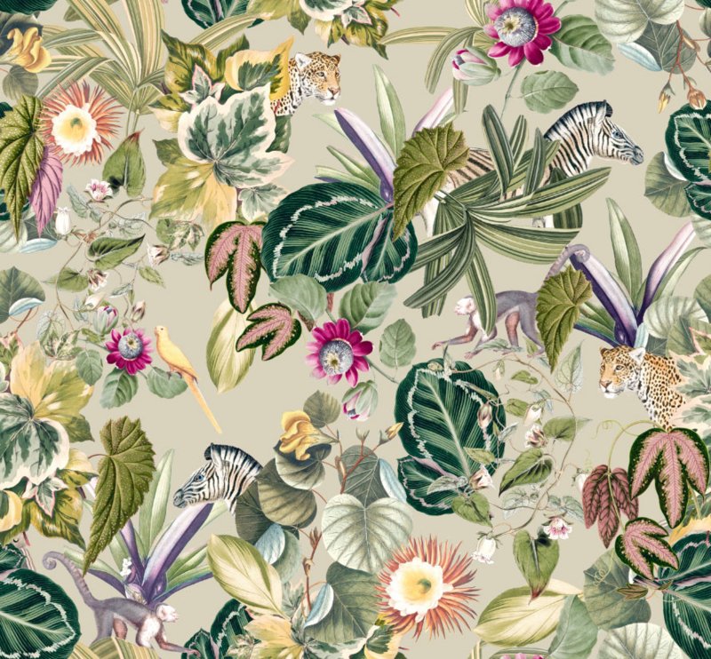 Jungle Wallpaper - Bold Botanics Tropical Leaf Print for Living Room, Bedroom & Nursery Decor | Peel & Stick Removable Wallpaper
