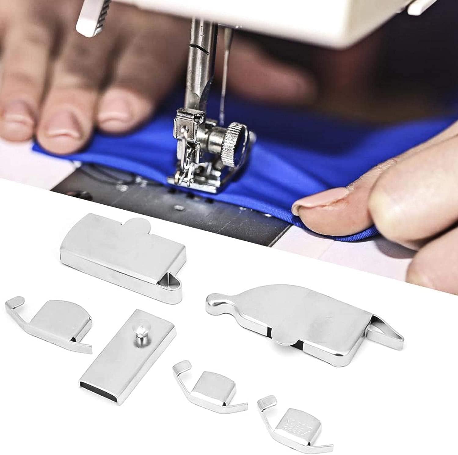 6 Pcs Universal Magnetic Seam Guide Press Feet for Sewing Machines - Professional & Beginner Sewing Accessories for Quilting, Dressmaking & Craft Projects