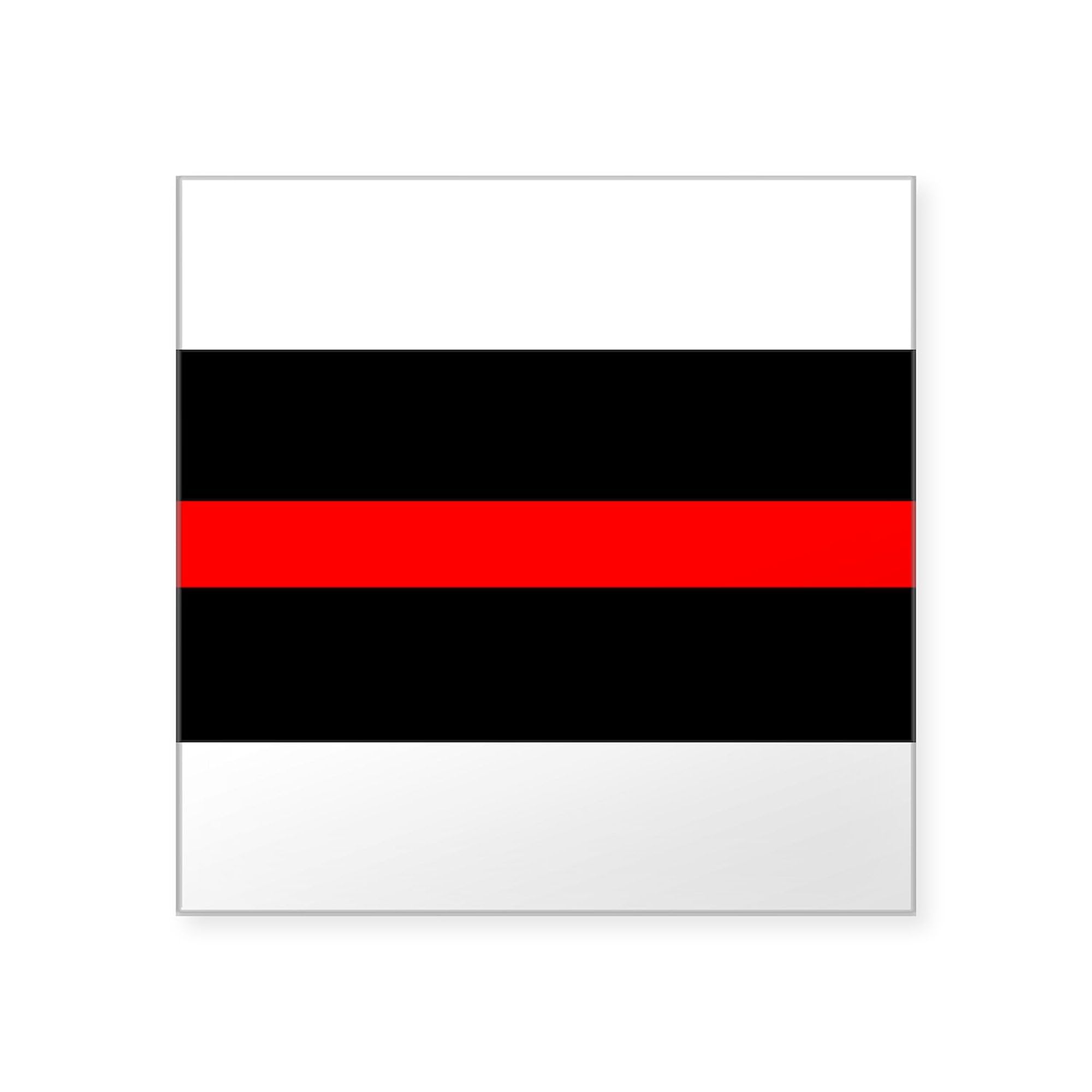 Firefighter Sticker - Square Bumper Car Decal for First Responders Support