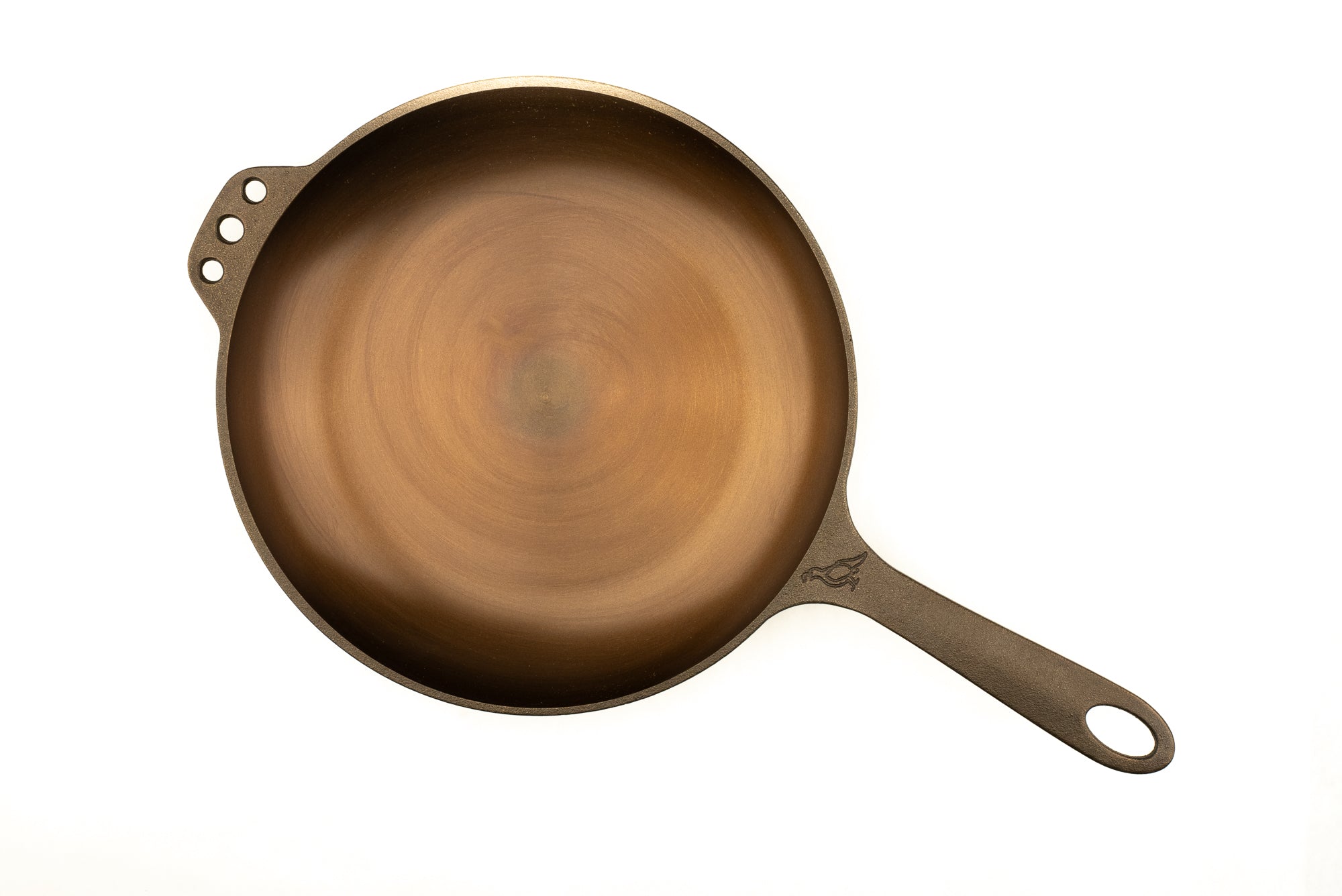 Premium Smithey No. 10 Cast Iron Chef Skillet - Heavy Duty 12-Inch Frying Pan for Professional Cooking, Camping & Outdoor Grilling