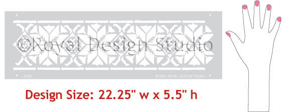 Moroccan Star Border Stencil - Reusable DIY Wall Painting Template for Home Decor, Crafts, and Furniture Upcycling | Perfect for Bedrooms, Living Rooms, and Wedding Decorations