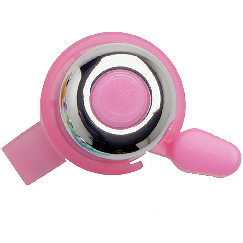 Incredibell Brass Duet Bike Bell - Pink, Fits 21.7mm to 24mm Handlebars - Perfect for Cycling, Commuting & Kids Bikes