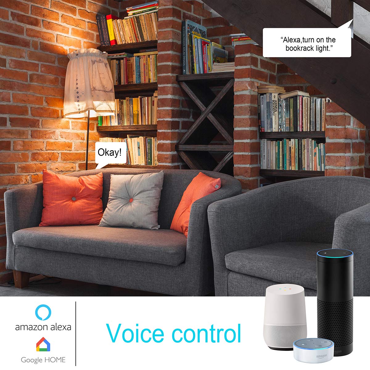 Smart WiFi E27/E26 Light Socket - 2 Pack, Wireless Remote Control Bulb Holder Compatible with Alexa & Google Home, White - Perfect for Smart Home Automation & Voice Control Lighting