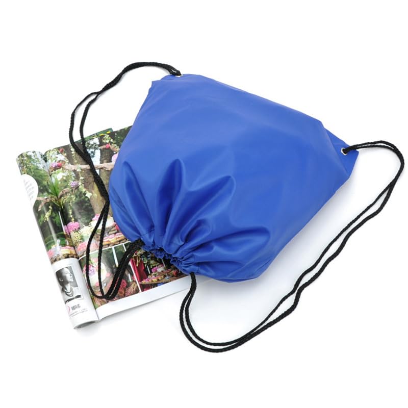 10 Pack Blue Drawstring Backpacks - Bulk Cinch Bags for Gym, Travel & Sports | Lightweight Unisex String Bags for School, Beach & Outdoor Activities