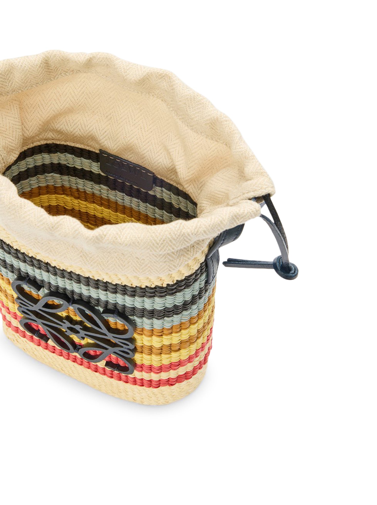 Loewe X Paula's Ibiza Bucket Bag in Nude Neutrals - Stylish Multicolor Crossbody Bag for Women | Perfect for Beach Vacations, Summer Outings & Casual Everyday Use