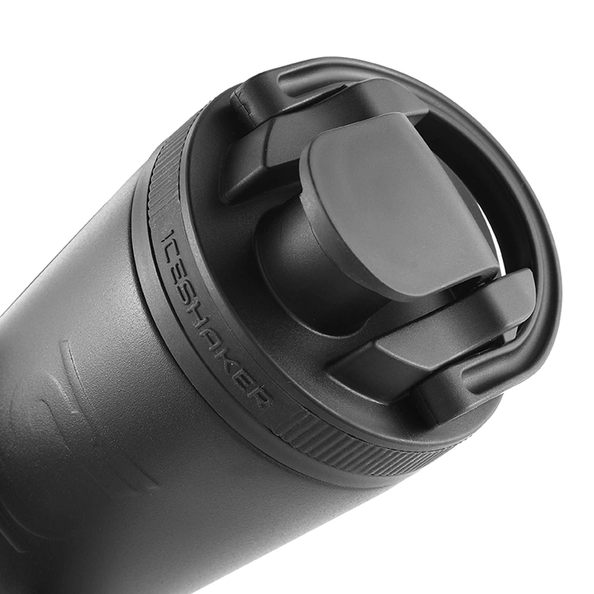 Ice Shaker X Bumpboxx Speaker Bottle - 32oz Insulated Water Bottle with Bluetooth Speaker, Black - Perfect for Gym, Workouts, Outdoor Adventures & Travel