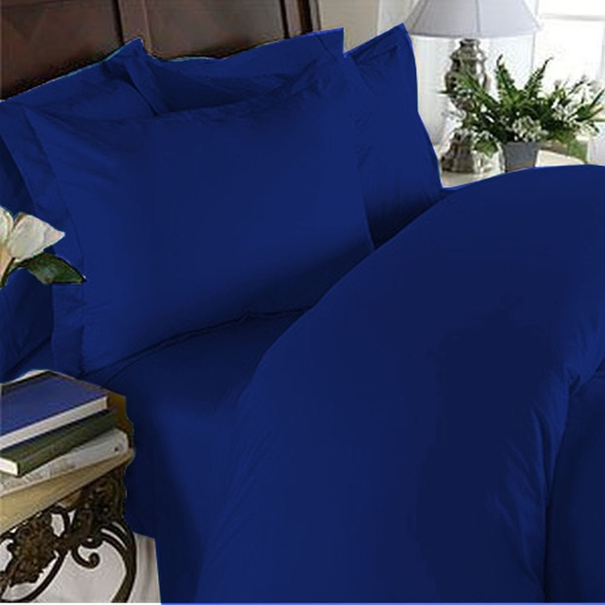 Luxury 3-Piece Microfiber Duvet Cover Set - Ultra Soft 1500 Thread Count, Hotel Quality, King/California King Size, Bahama Royal Blue - Perfect for Master Bedroom, Guest Room & Cozy Home Decor