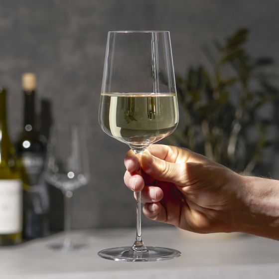 Premium Crystal White Wine Glasses Set of 2 - Elegant Stemware for Chardonnay, Sauvignon Blanc & Riesling - Perfect for Dinner Parties, Wine Tasting & Romantic Evenings