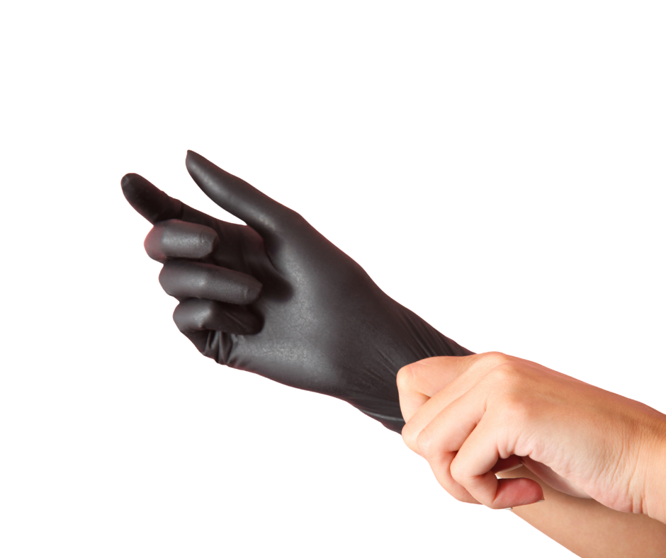 Premium Black Disposable Gloves - 100 Pack, Latex-Free & Powder-Free for Food Handling, Cleaning, Medical Use, and Hygiene Protection