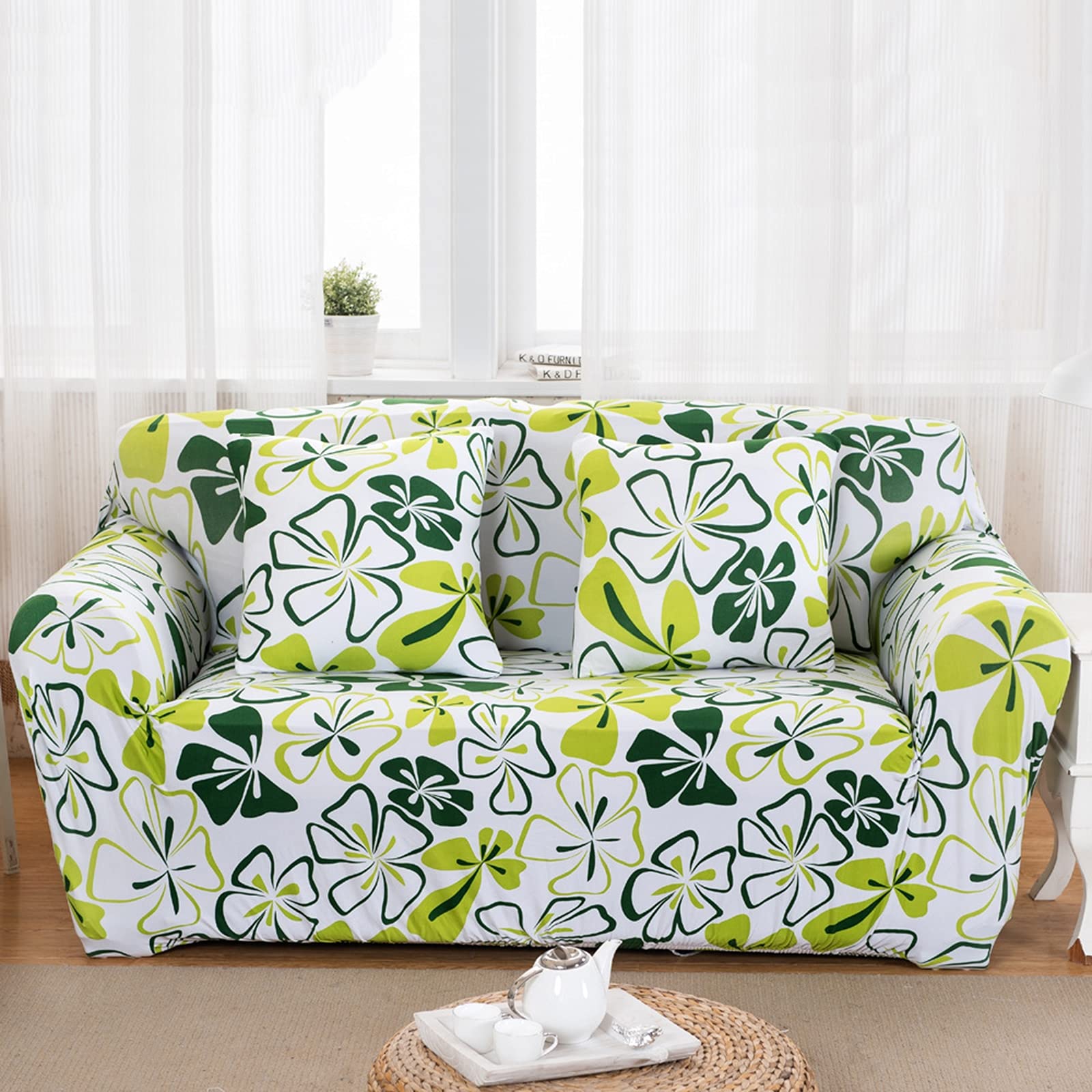 Stretch Sofa Slipcover - Soft Spandex Non-Slip Couch Cover with Elastic Bottom, All-Inclusive Furniture Protector for Living Room, Kids & Pets | Perfect for Home Decor and Daily Use