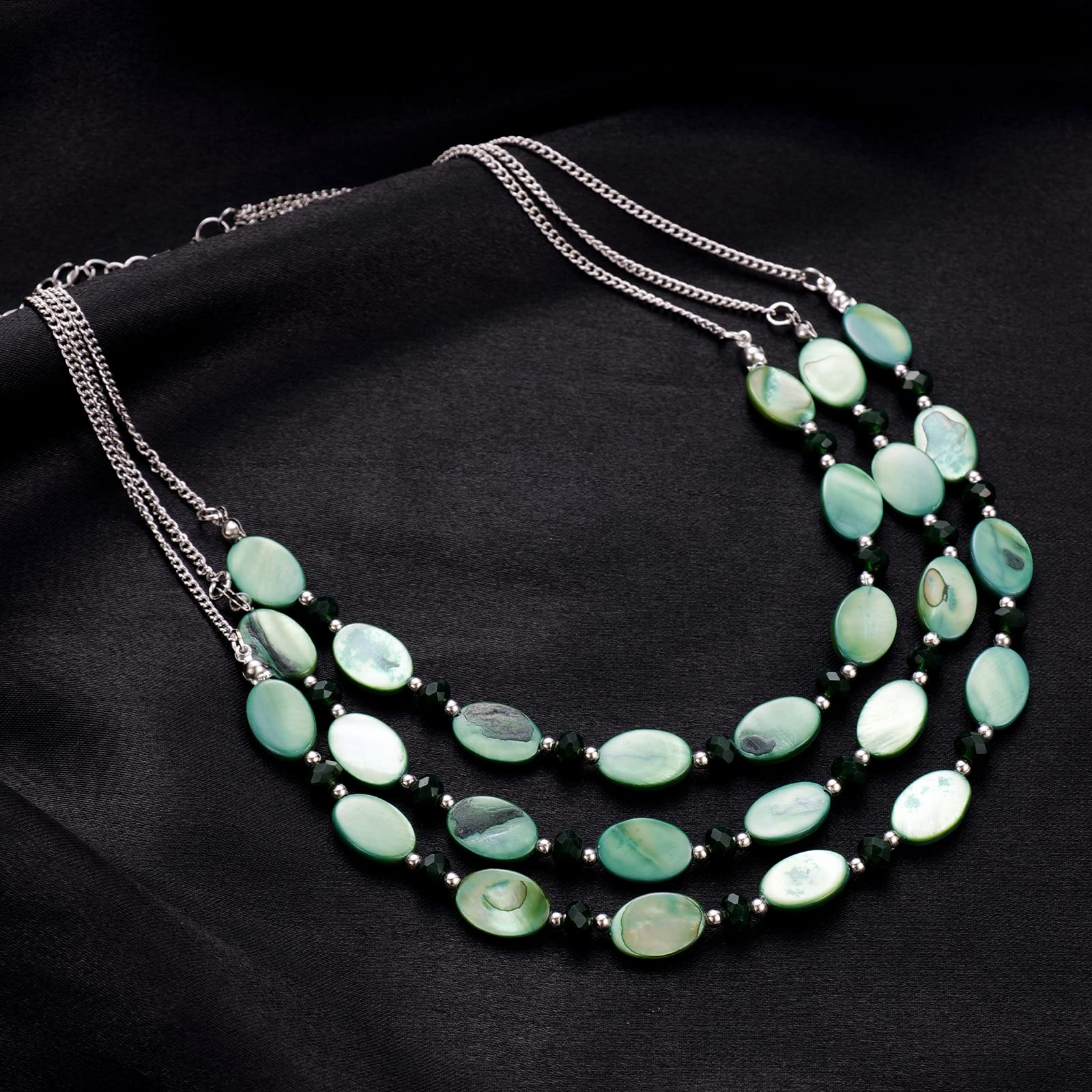FULU AUTUMN Chunky Layered Beaded Necklace for Women - Multi Strand Statement Jewelry, Fashion Birthday Gift for Mom, Perfect for Parties, Weddings & Everyday Wear