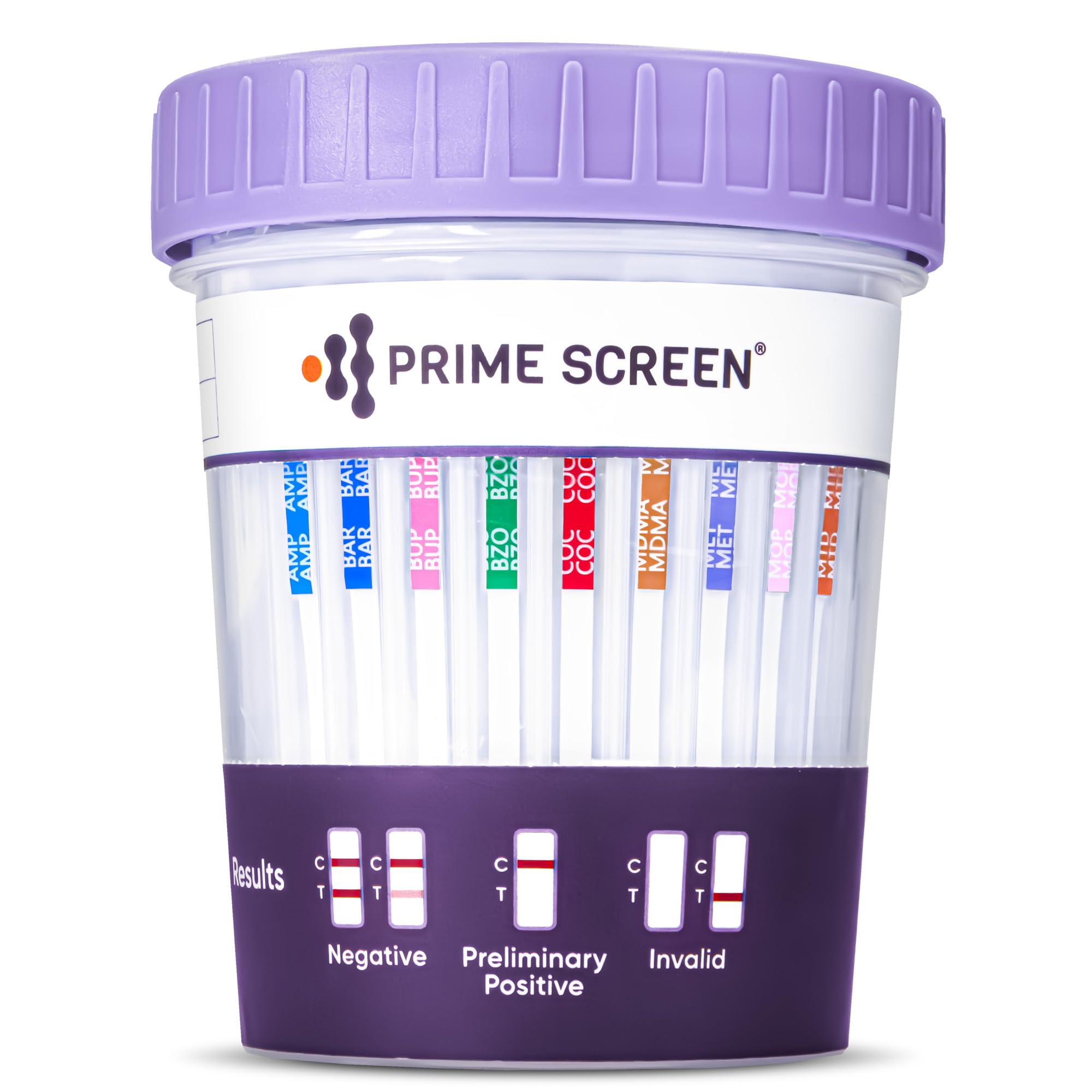 12 Panel Drug Test Cup - AMP, BAR, BUP, BZO, COC, mAMP, MDMA, MOP, MTD, OXY, PCP, THC - 100 Pack (CDOA-6125) | Fast & Accurate Urine Drug Testing for Workplace, Healthcare & Home Use