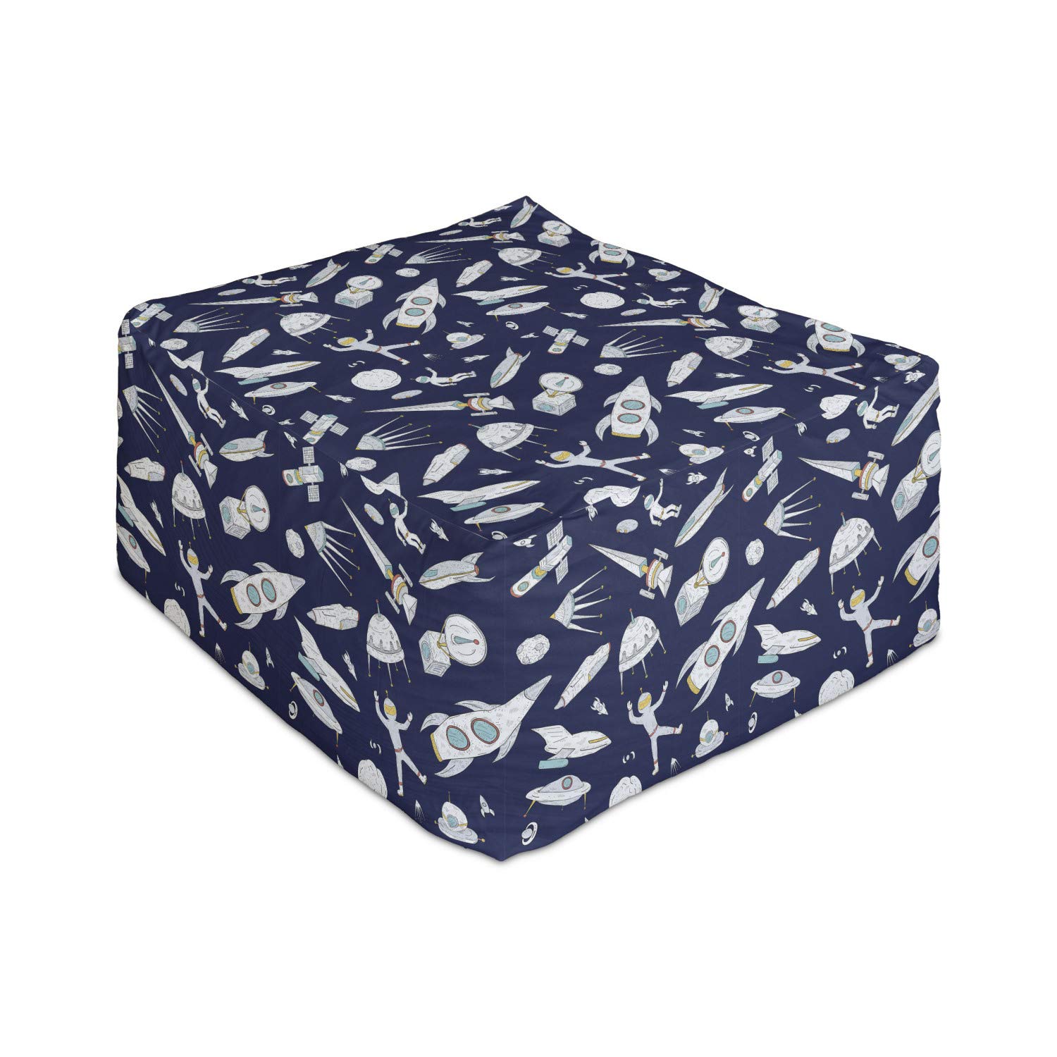 Ambesonne Space Themed Rectangle Pouf Ottoman - 25