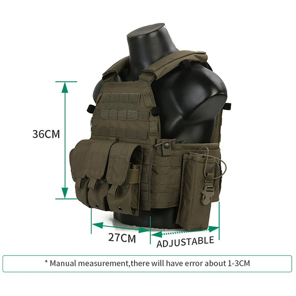 Emerson Gear LBT6094A Tactical Vest for Airsoft & Paintball - Radio Pouch, Triple Mag Pouch, Dump Pouch - Perfect for Military Simulation, Outdoor Training & Airsoft Games