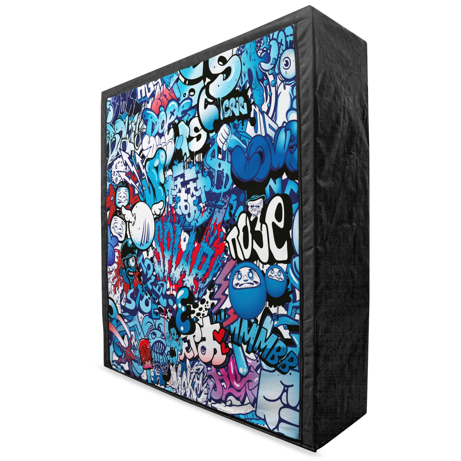 Ambesonne Modern Portable Fabric Wardrobe with Street Graffiti Art Print - 59