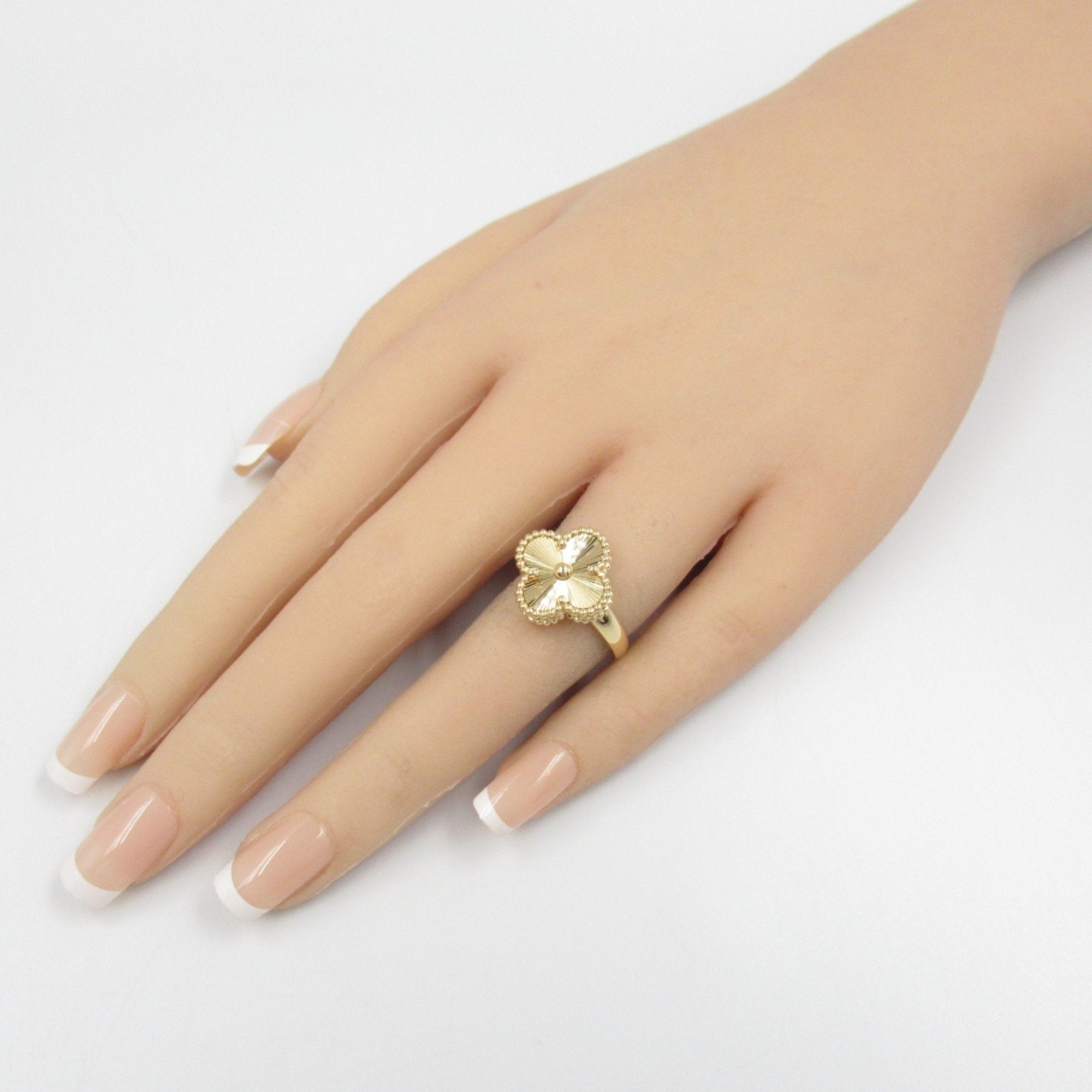 Alhambra Four Leaf Clover Ring - Sterling Silver Lucky Charm Jewelry for Women - Perfect for Gifts, Weddings & Everyday Elegance