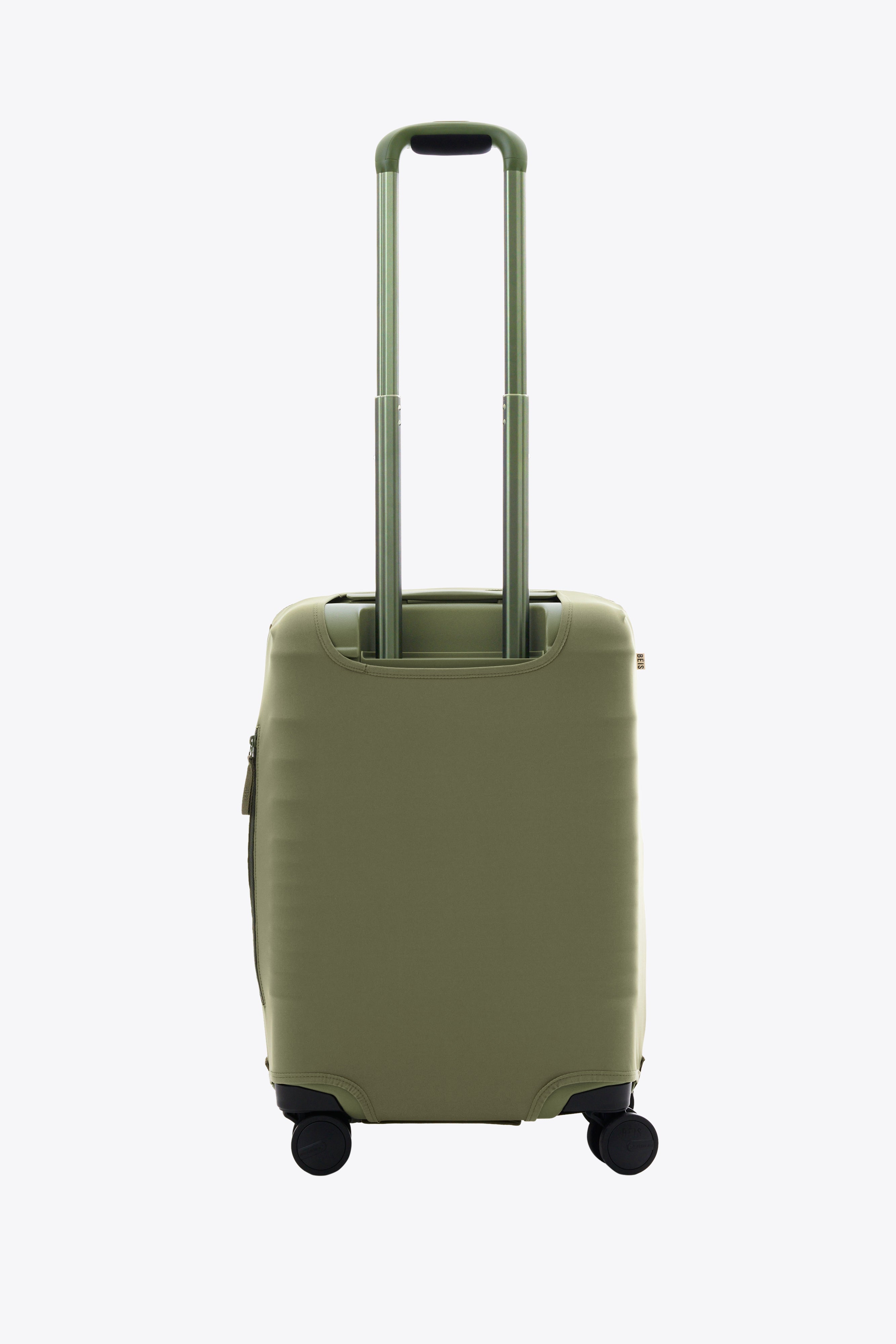 Durable Olive Carry On Luggage Cover - Waterproof & Scratch-Resistant Travel Suitcase Protector for Airplane, Train & Business Trips