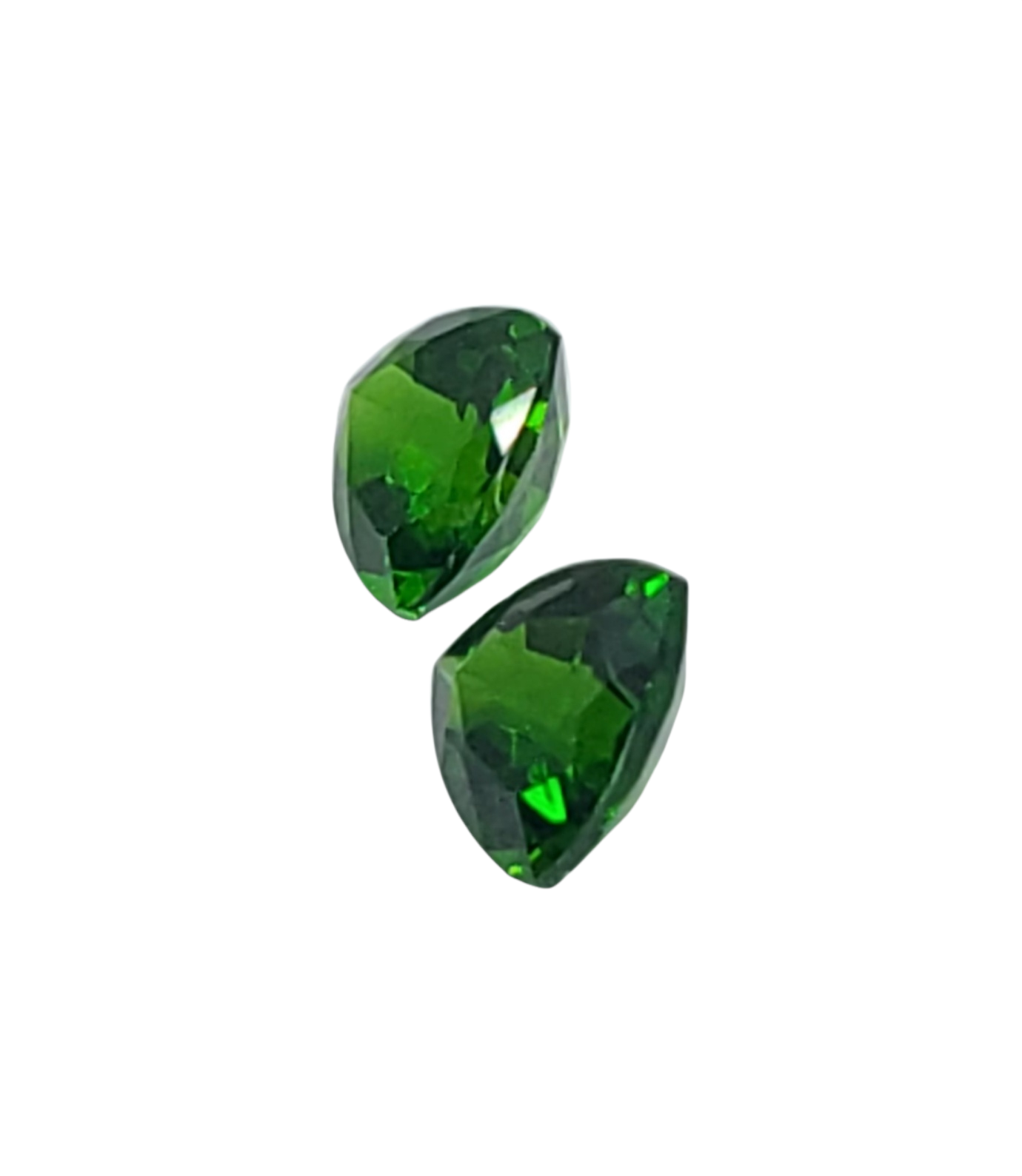0.955tcw Natural Genuine African Tsavorite Green Garnet Pair - 5mm Trillion Cut VVS Loose Gemstones - January Birthstone for Jewelry Making & Engagement Rings
