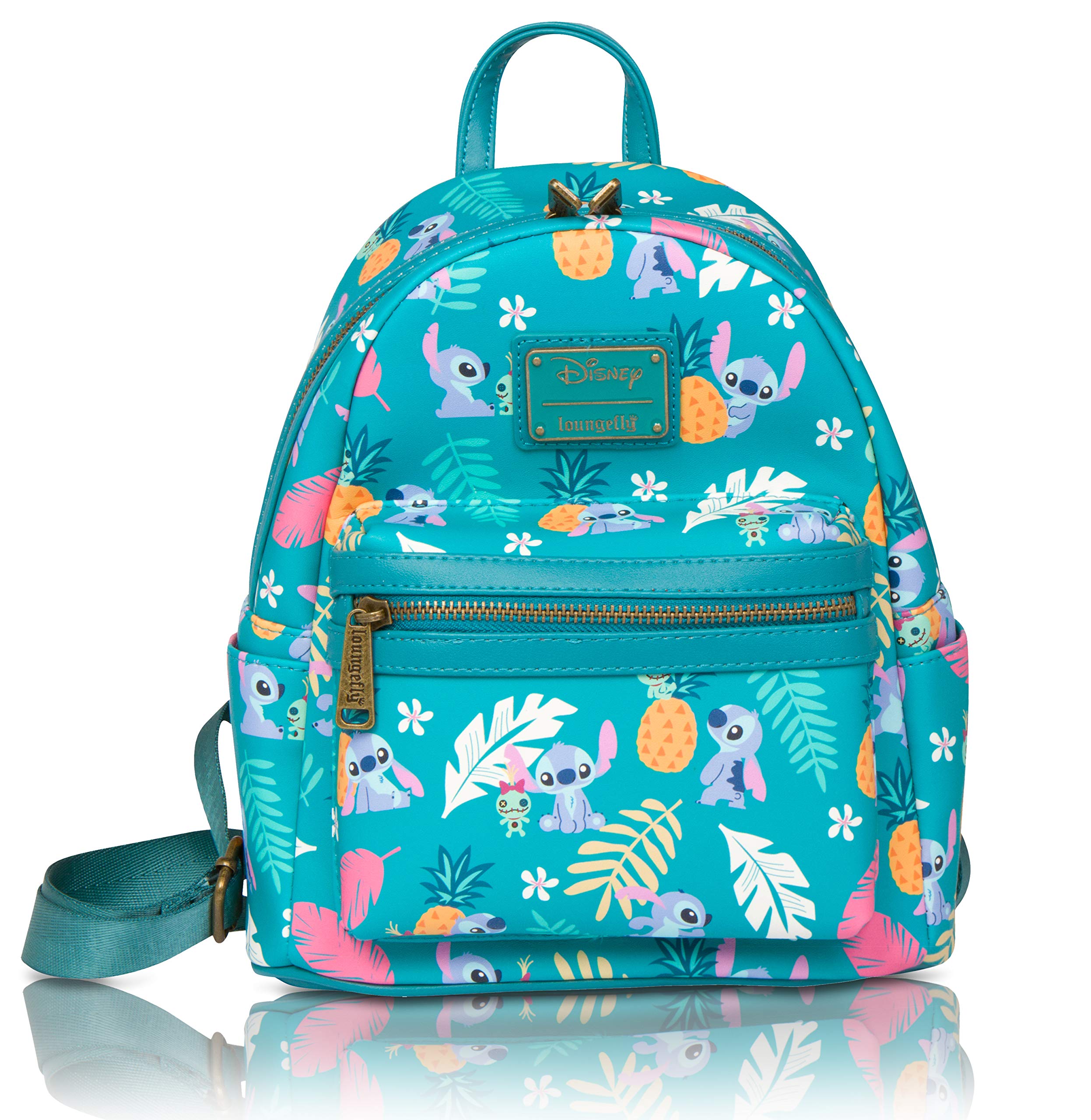 Loungefly Disney Lilo & Stitch Mini Backpack for Women - Cute Cartoon Character Small Crossbody Bag for School, Travel & Cosplay