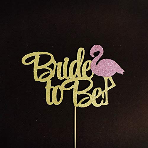 Elegant Bride to Be Cake Topper - Tropical & Flamingo Theme Wedding Shower Decoration for Bachelorette Parties, Beach Weddings & Bridal Showers