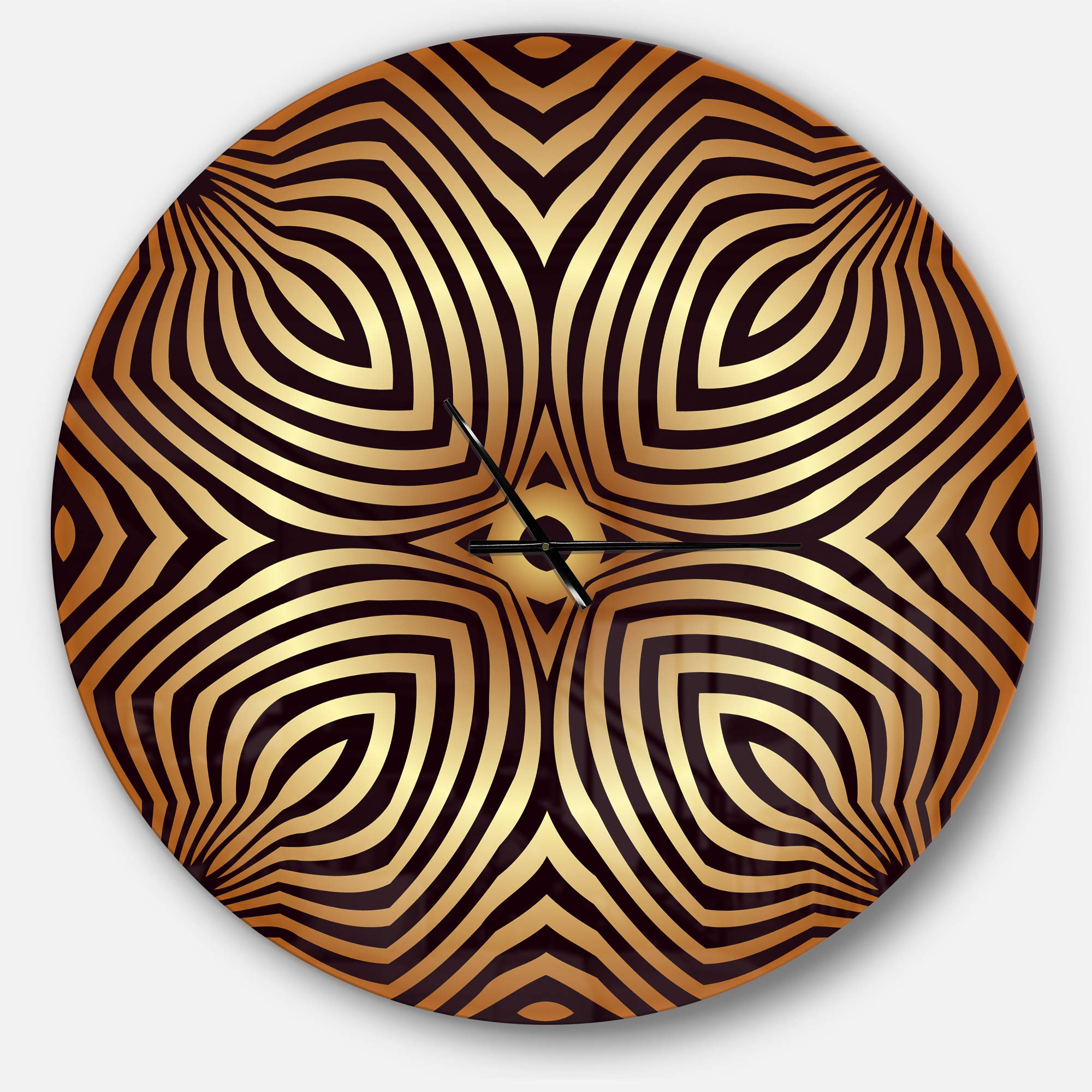 Designart Diamond Ring Wall Clock - Modern & Contemporary Round Metal Wall Art for Home, Living Room, Bedroom & Office Decor | Stylish Decorative Clock for Wall Décor