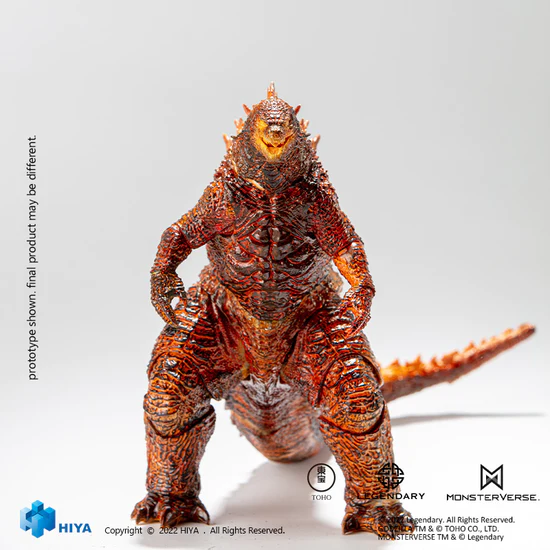 HIYA 7-inch 18cm Godzilla Action Figure - King of the Monsters Burning Godzilla Collectible Toy for Display & Play | Perfect for Movie Fans & Collectors