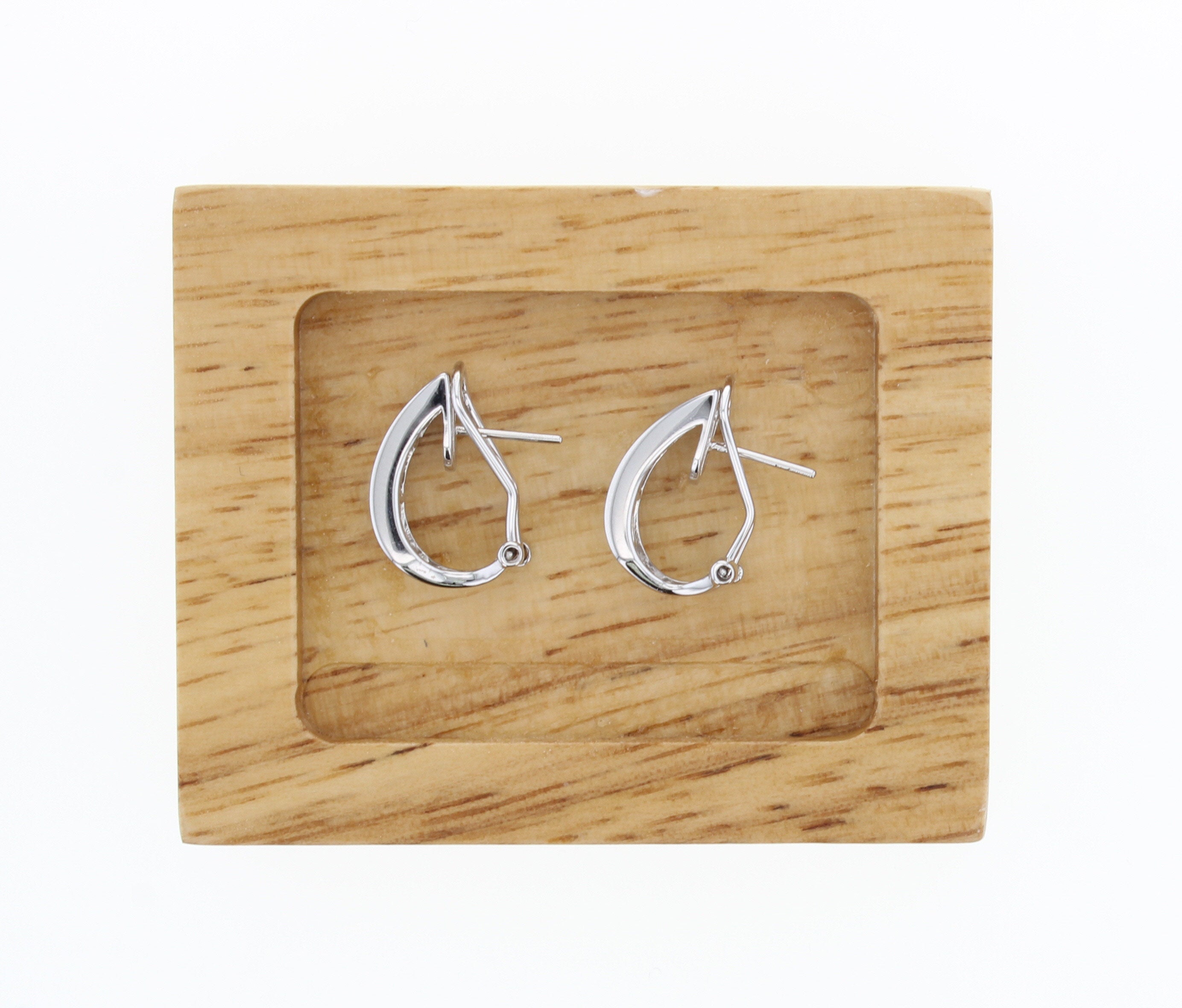 14K White Gold Diamond Baguette Earrings .96cttw - Elegant Stud Earrings for Women, Perfect for Weddings, Parties & Special Occasions